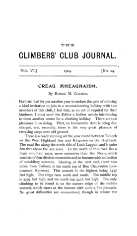 Climbers' Club 1904 Vol.6 No.24 Journal cover